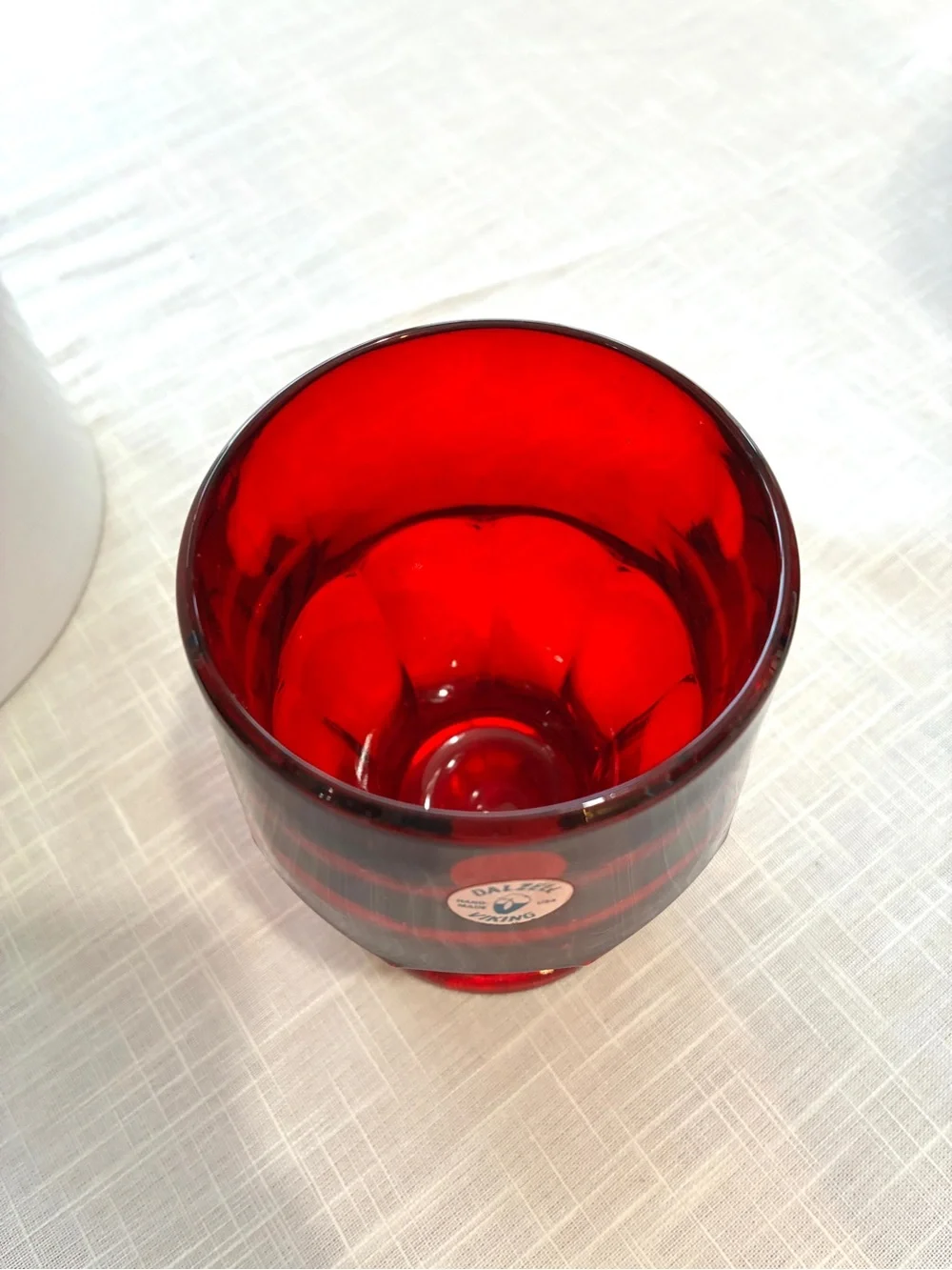 Rare Viking Ruby Red Hiball Vintage Glass Original Tags